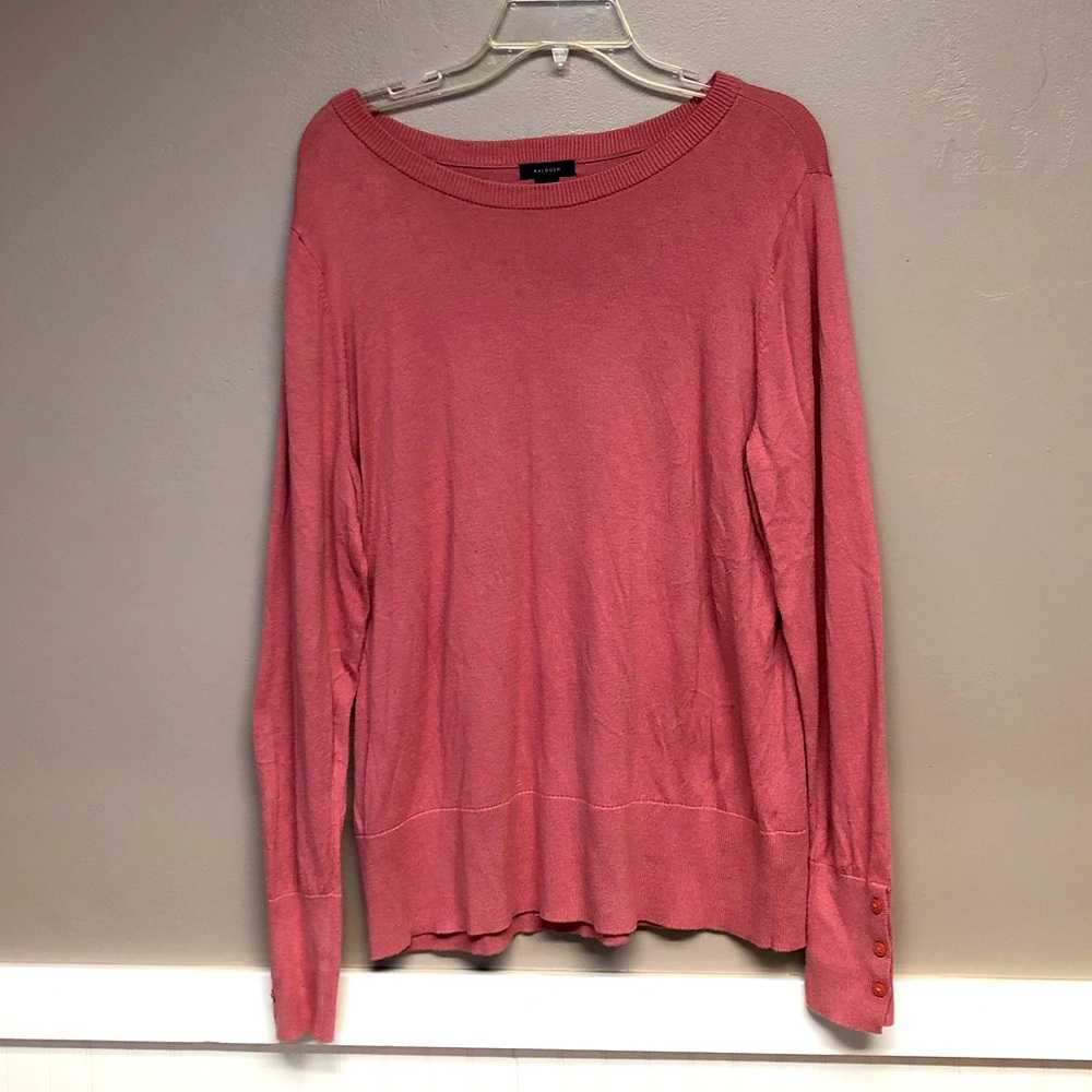 Halogen 1X pink sweater